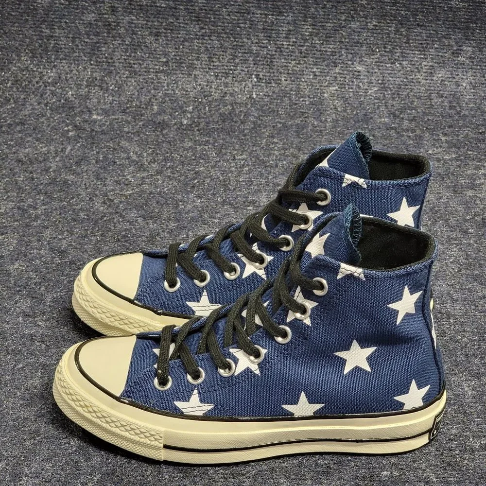 Converse Women's Chuck 70 Hi Archive Print Canvas 163409C Navy/White/Egret Sze 5 - Picture 5 of 10